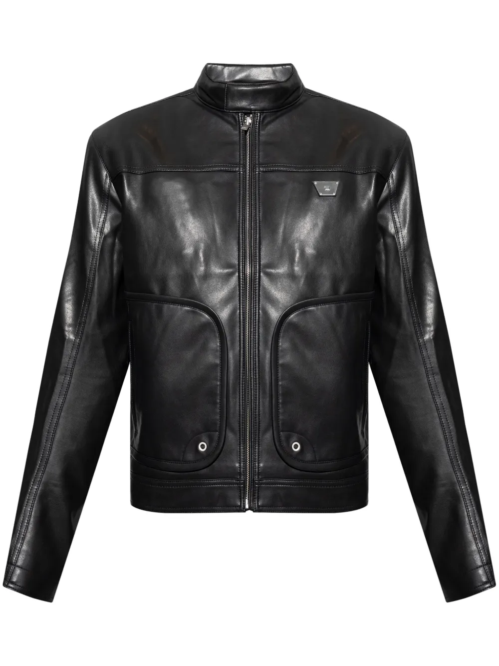 MISBHV Zipped Leather Jacket Farfetch