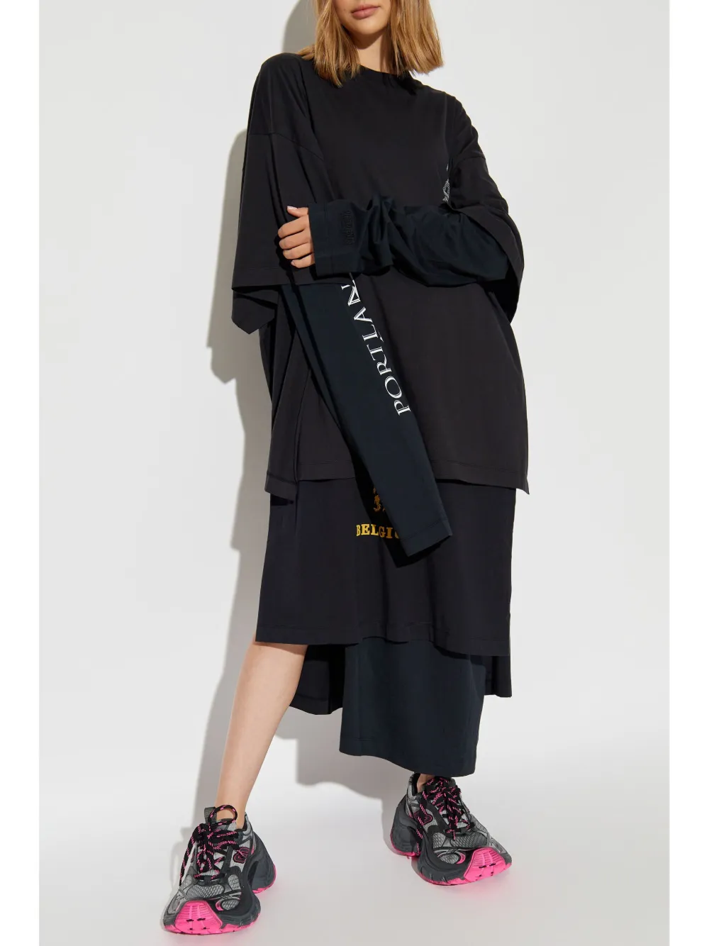 VETEMENTS Toeristische midi-jurk - Zwart