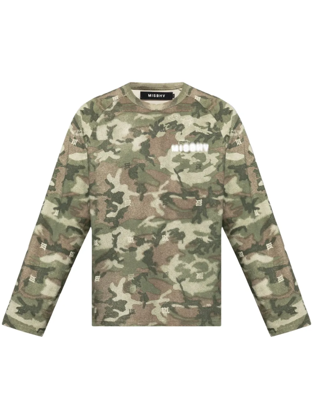 Misbhv Camouflaged Cotton Sweatshirt In Green