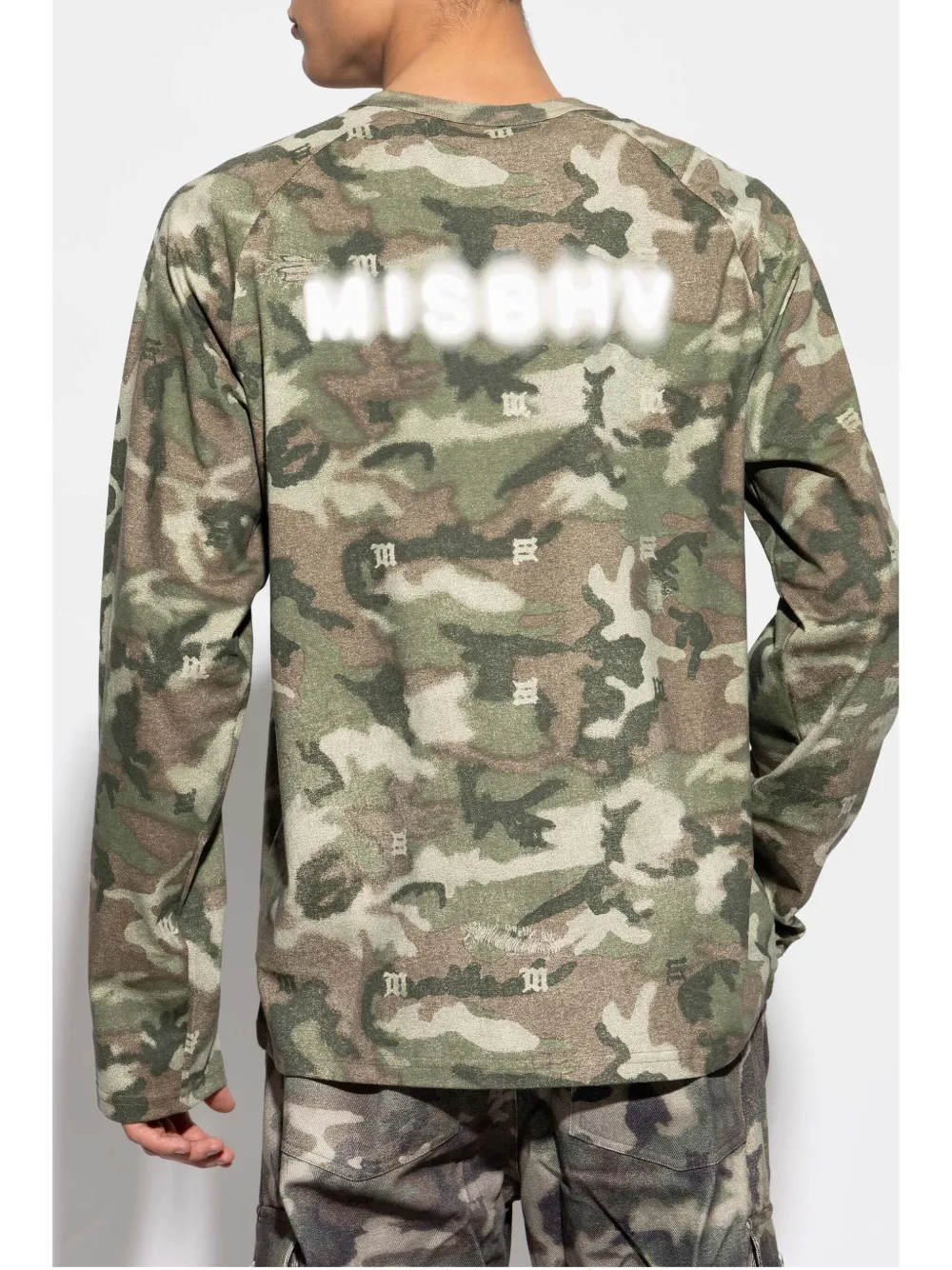 Misbhv Camouflaged Cotton Sweatshirt In Green