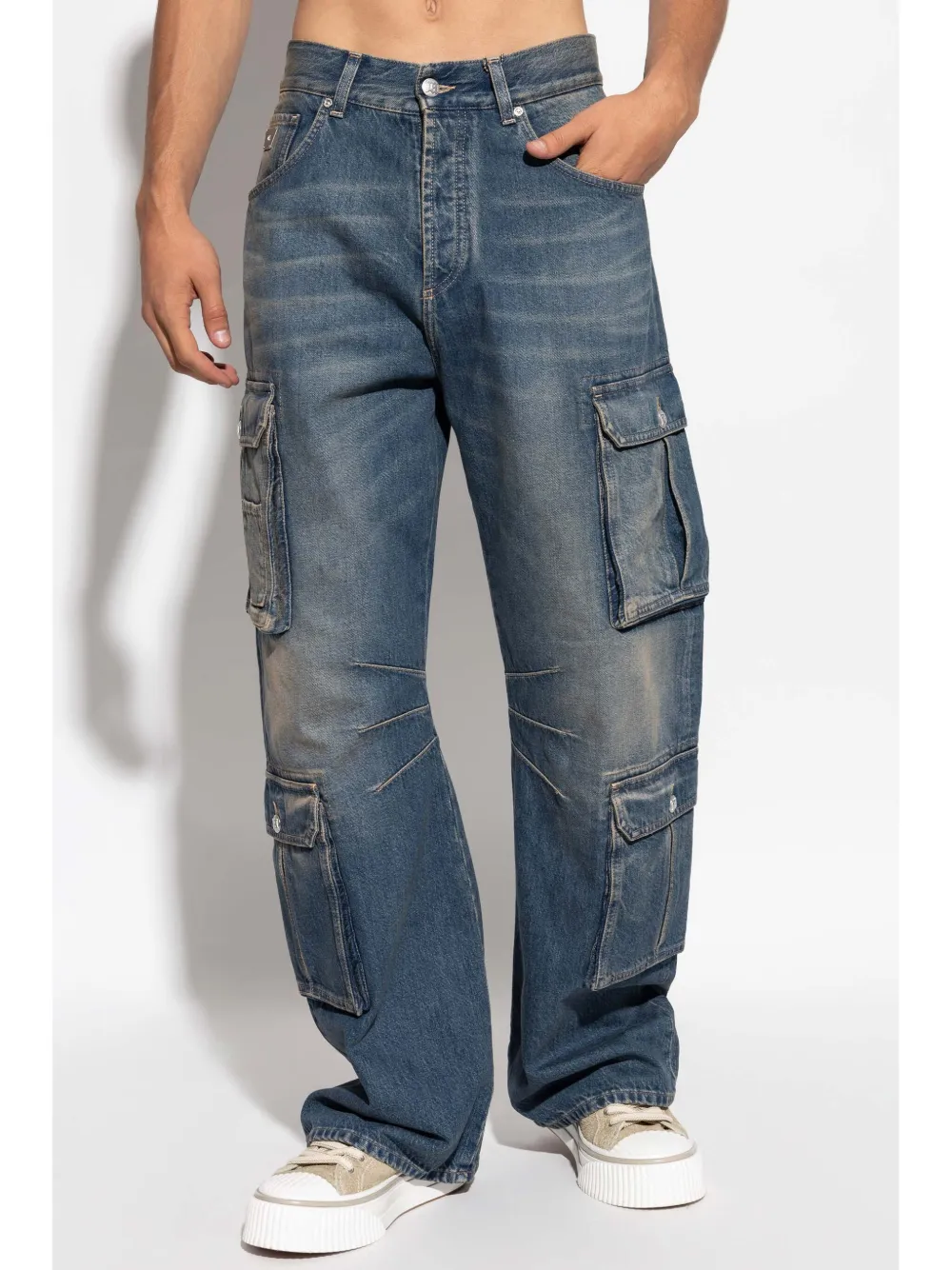 Men's Plus Size Wide Leg Cargo Jeans main image 1