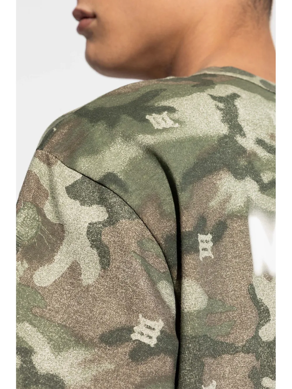 MISBHV Katoenen T-shirt met camouflageprint Groen