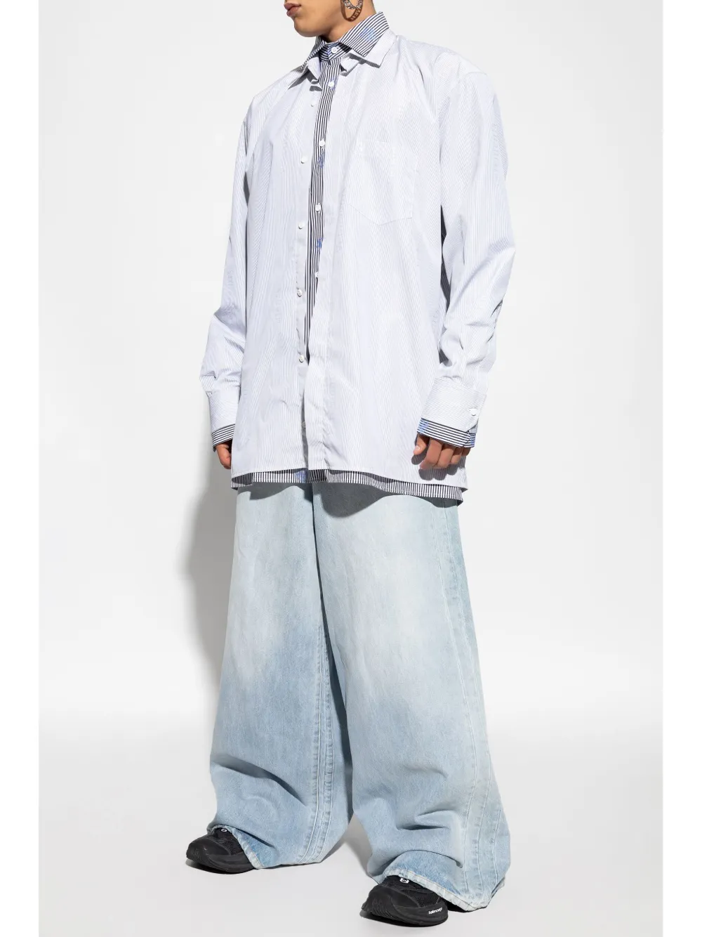 VETEMENTS striped shirt - Blauw