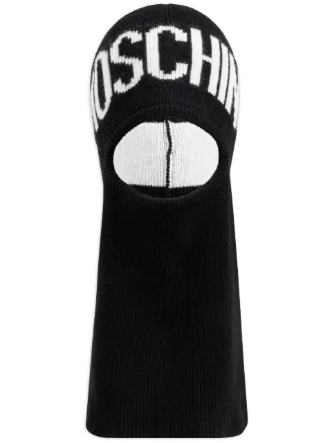 Moschino intarsia-knit logo balaclava 