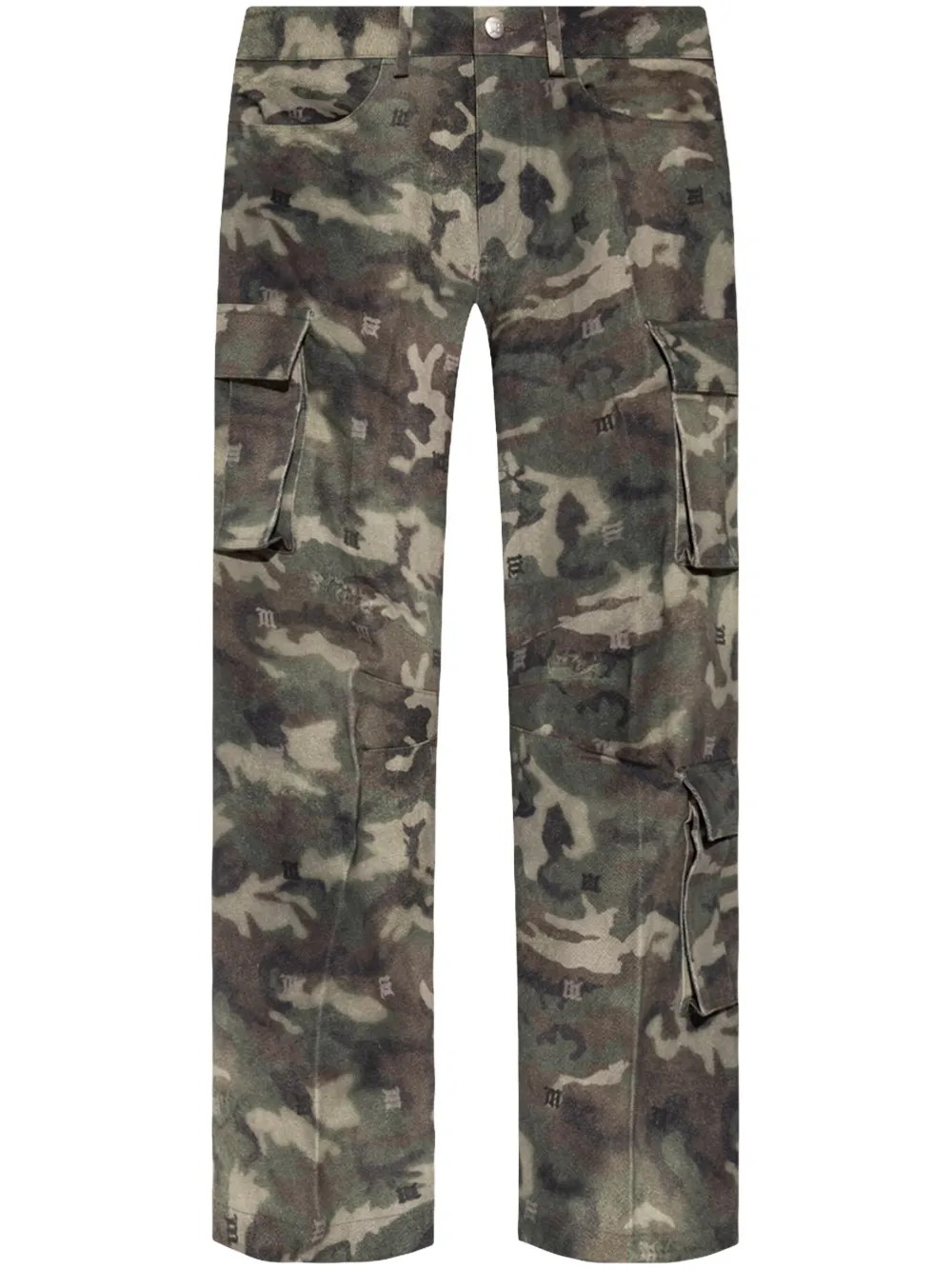 MISBHV Broek met camouflageprint Groen