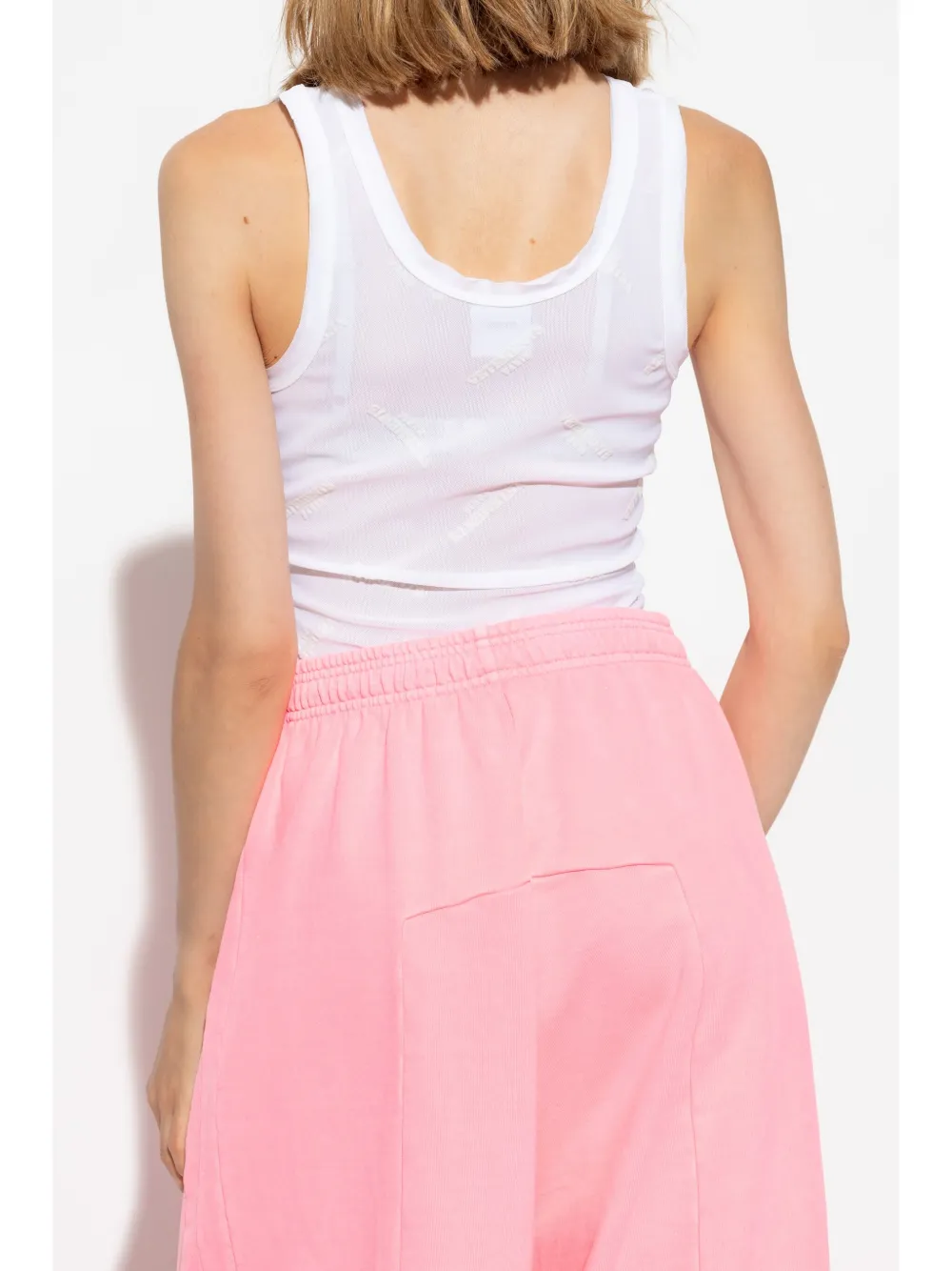 VETEMENTS Tanktop met logo-jacquard Wit