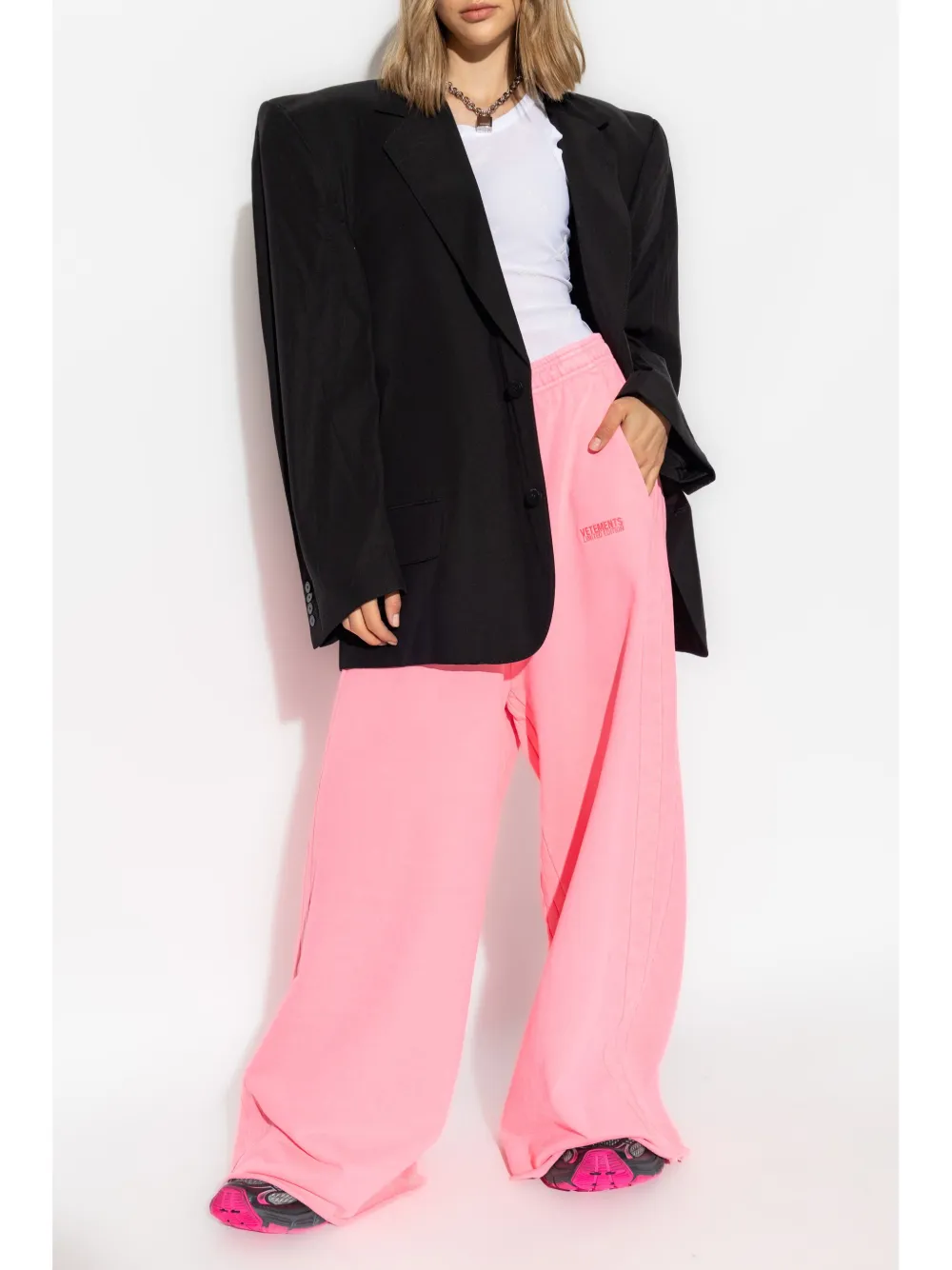 VETEMENTS Trainingsbroek met wijde pijpen - Roze