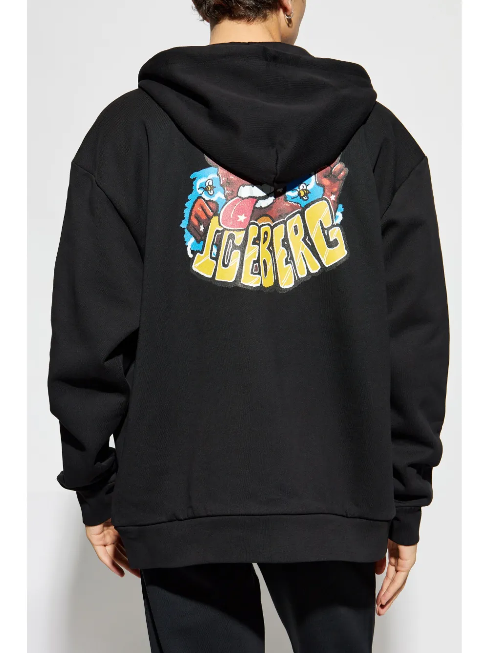Iceberg logo-embroidered cotton hoodie Smart Closet