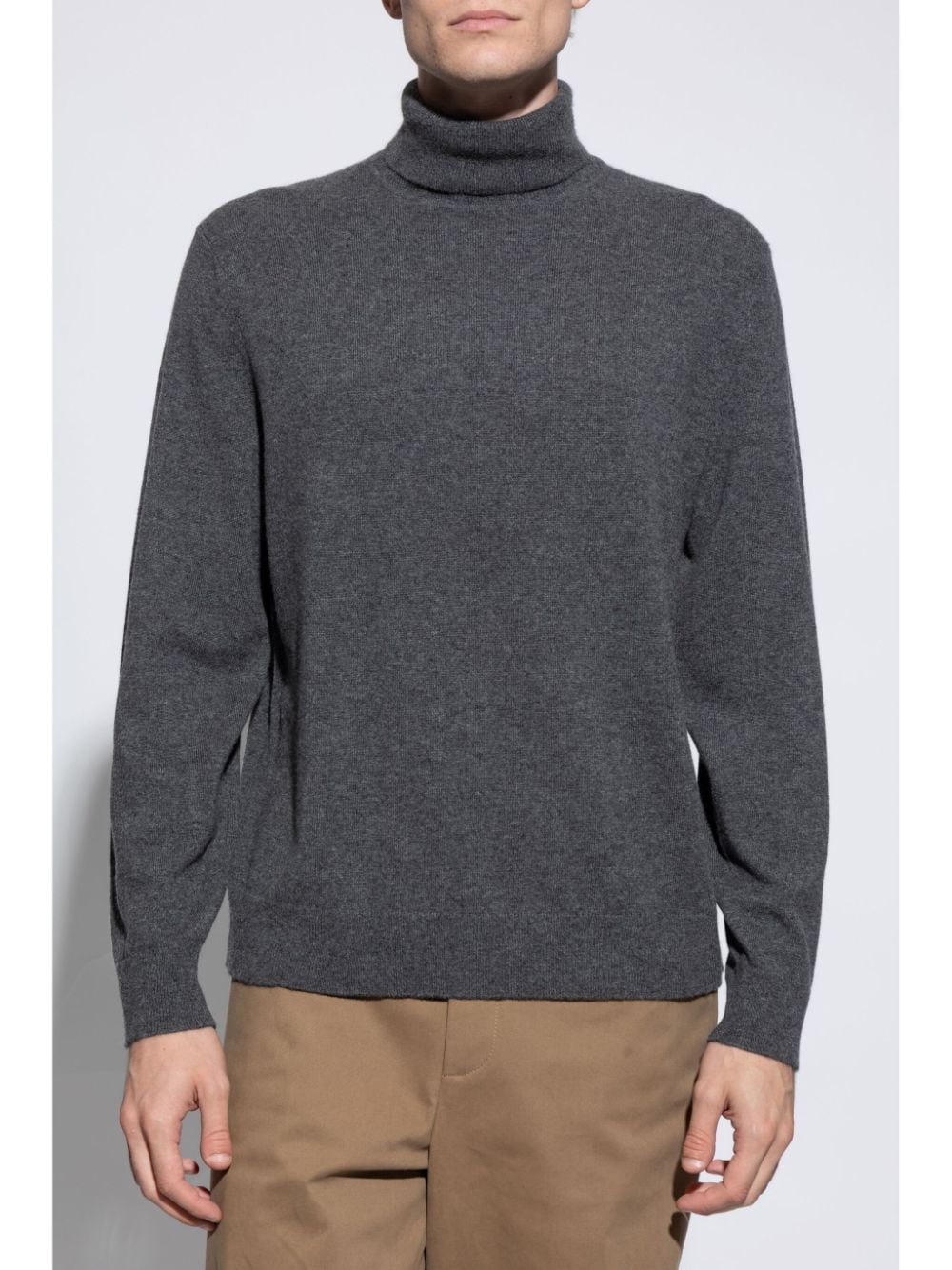 Shop Theory Roll-neck Cashmere Jumper In Grey