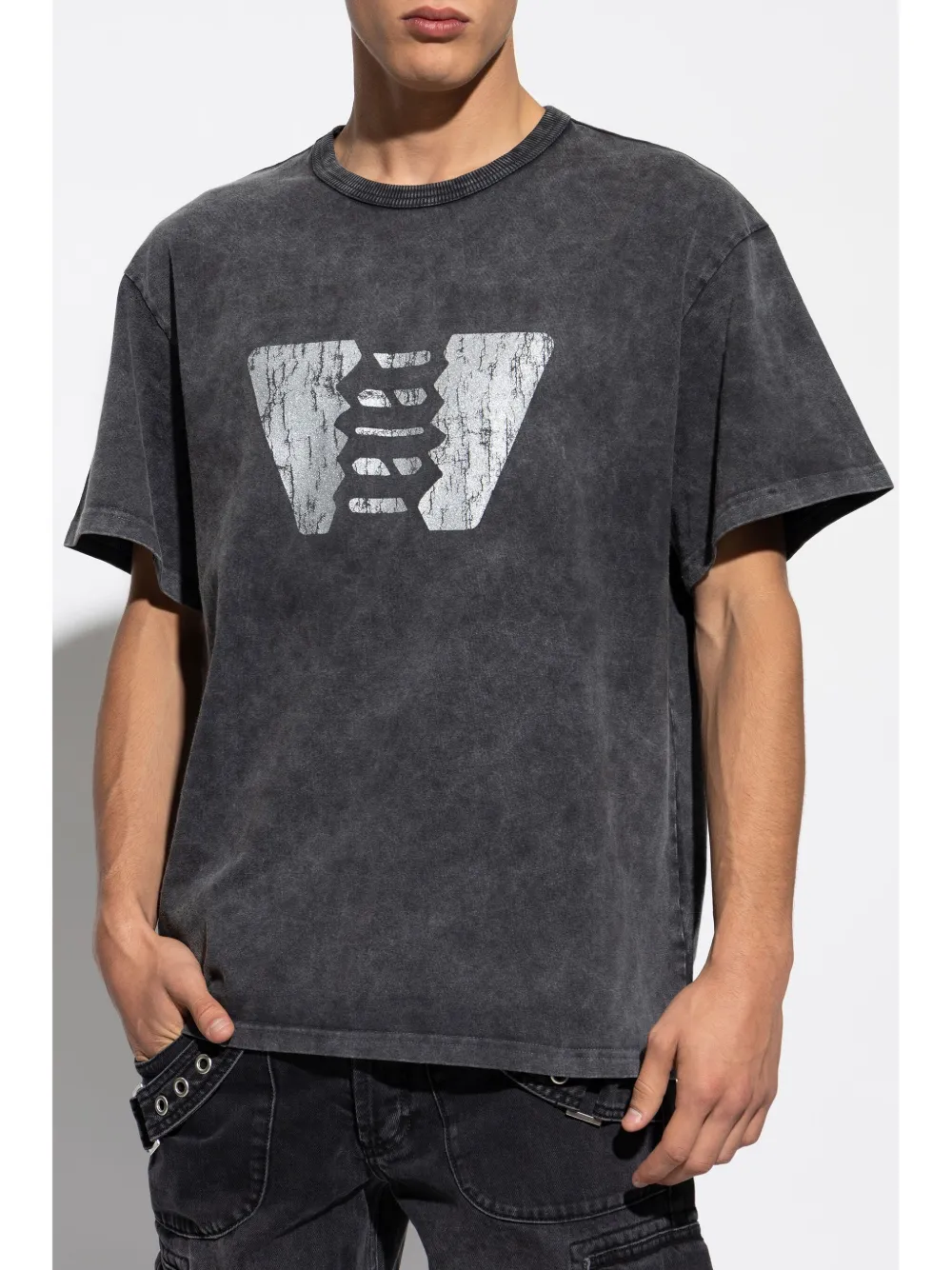 MISBHV Katoenen T-shirt met logoprint Grijs