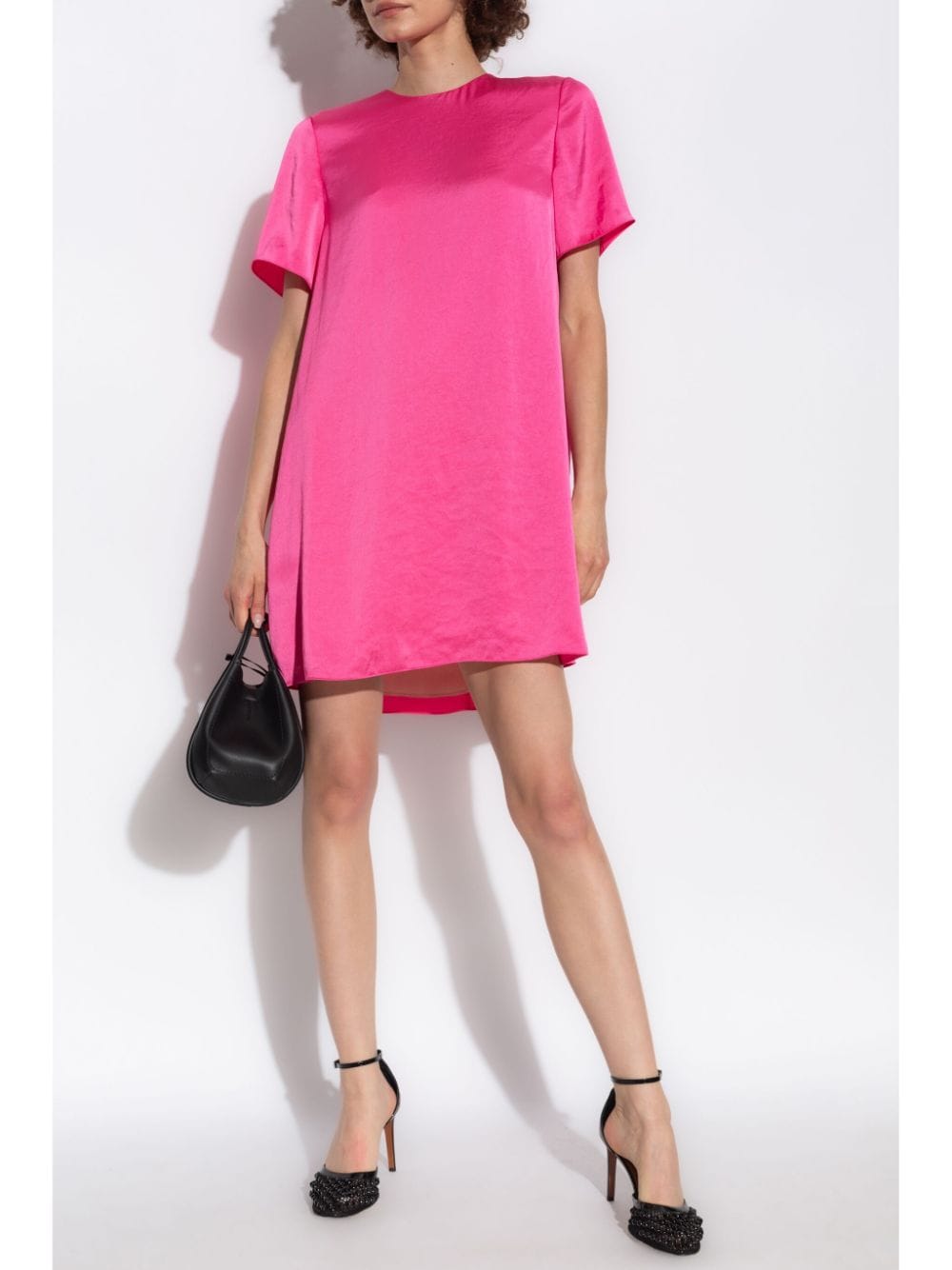 Theory short sleeve satin dress - Roze