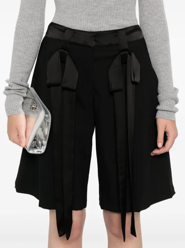 David Koma bow-embellished Shorts | Black | FARFETCH