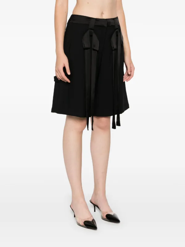 ショートパンツ DAVID KOMA Women Shorts  Burmudas 411365 RE25DK66TR Black David Koma bow-embellished Shorts | Black | FARFETCH JO