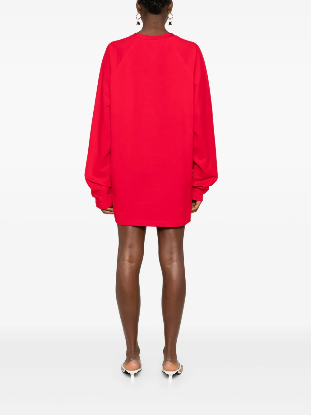 Norma Kamali Mini-jurk met raglan mouwen Rood