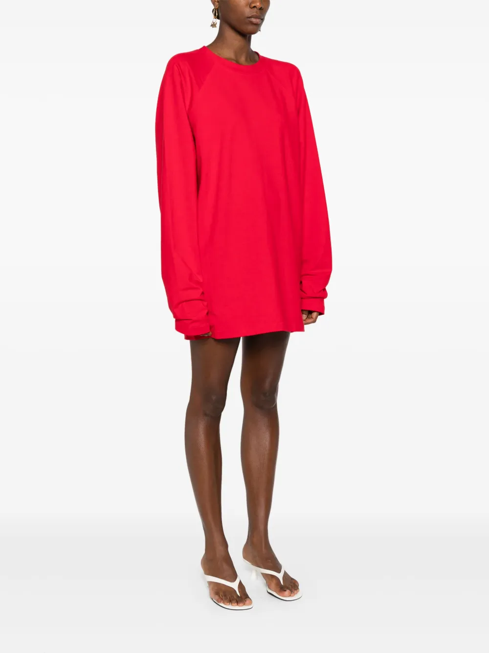 Norma Kamali Mini-jurk met raglan mouwen Rood