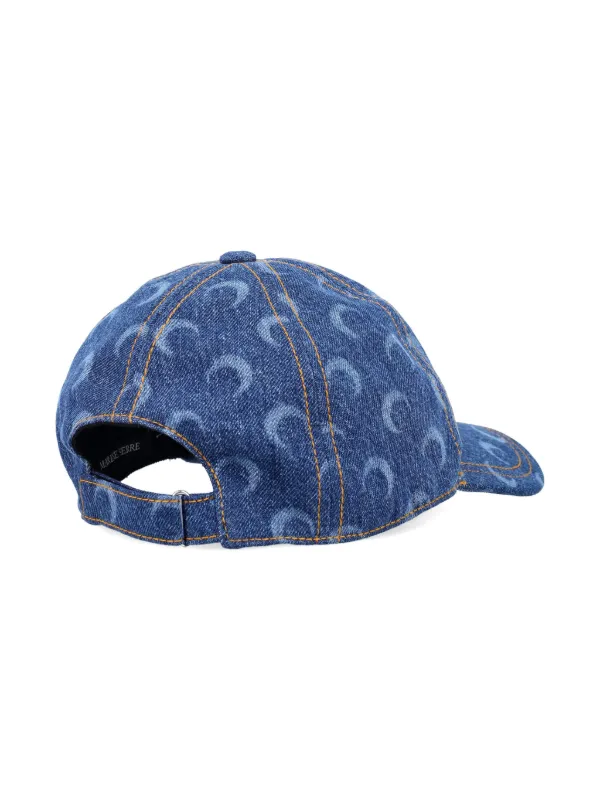 Marine Serre Crescent Moon Denim Baseball Cap | Blue | FARFETCH
