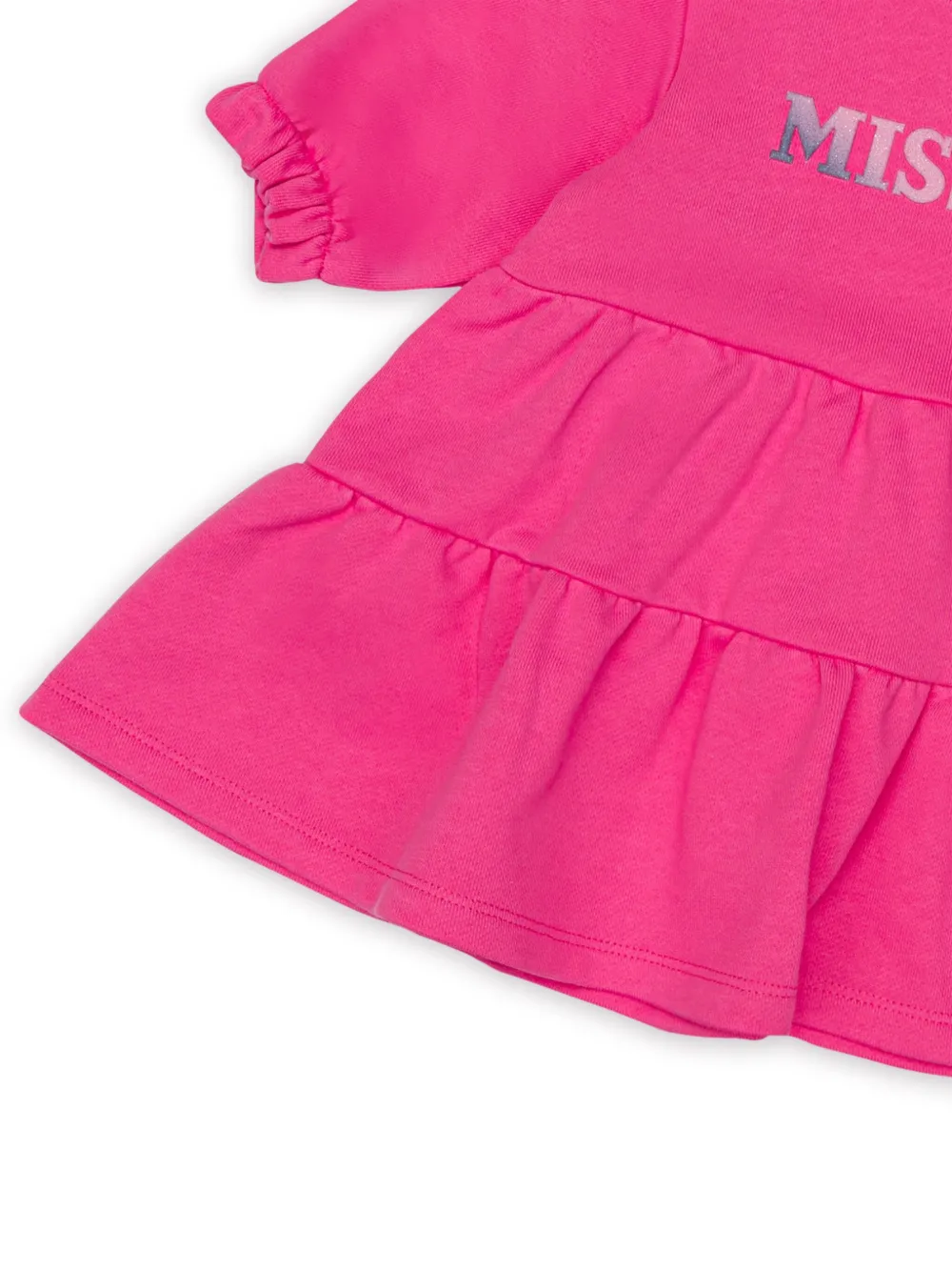 Missoni Kids Jurk met logo-reliëf Roze