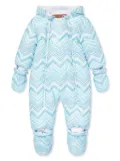 Missoni Kids zigzag-print snowsuit - Blue