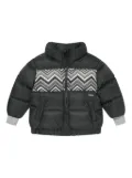 Missoni Kids zigzag-print puffer jacket - Black