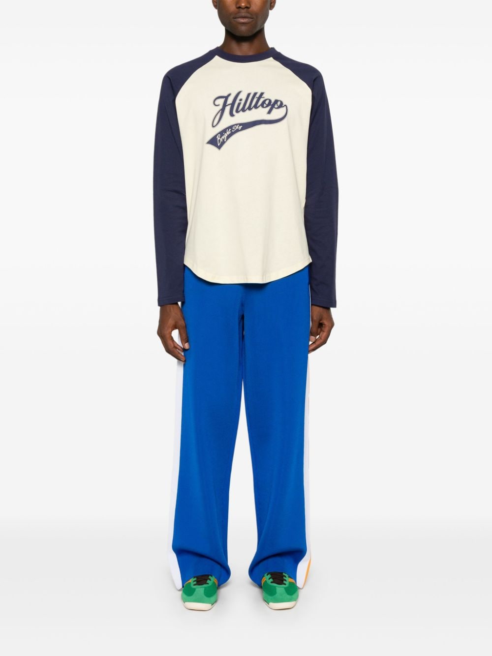 Shop Wales Bonner Tide Track Pants In Blue