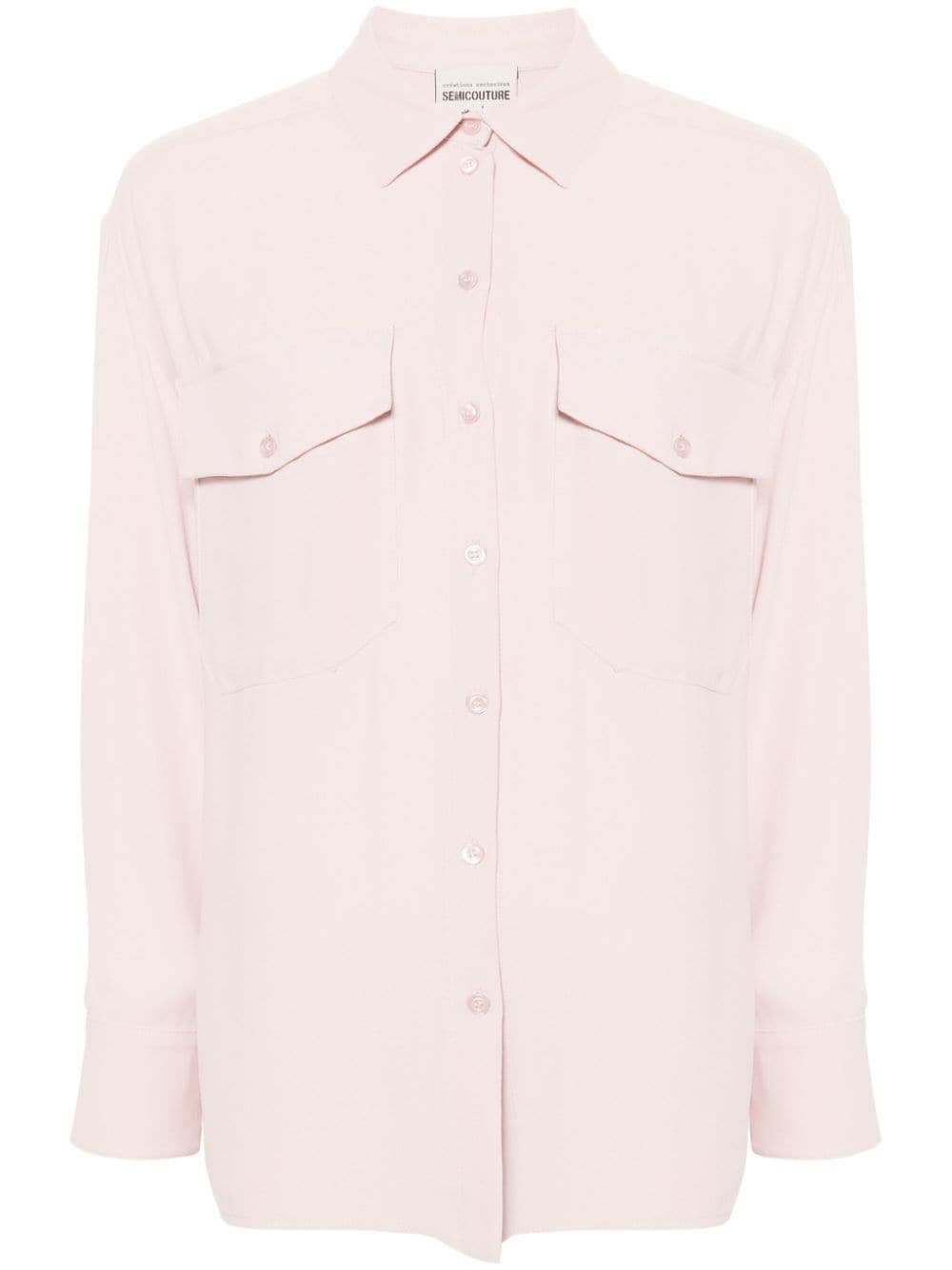 Shop Semicouture Crepe Shirt In Pink