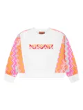 Missoni Kids zigzag-print sweatshirt - Orange