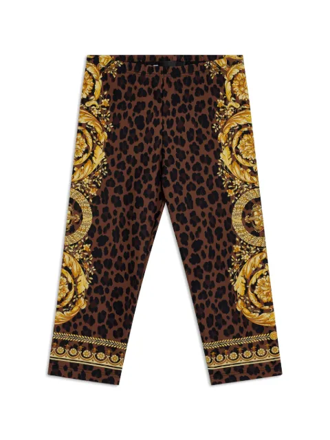 Versace Kids Wild Barocco leggings