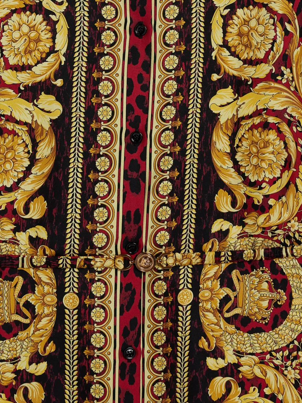 Versace Kids Jurk met barokprint Rood