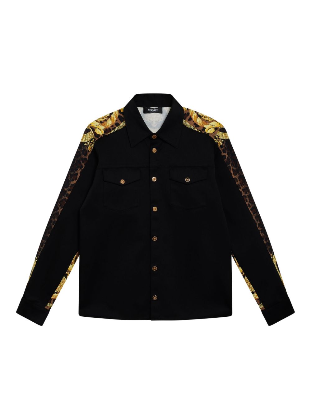 Versace Kids Barocco-print jacket - Black