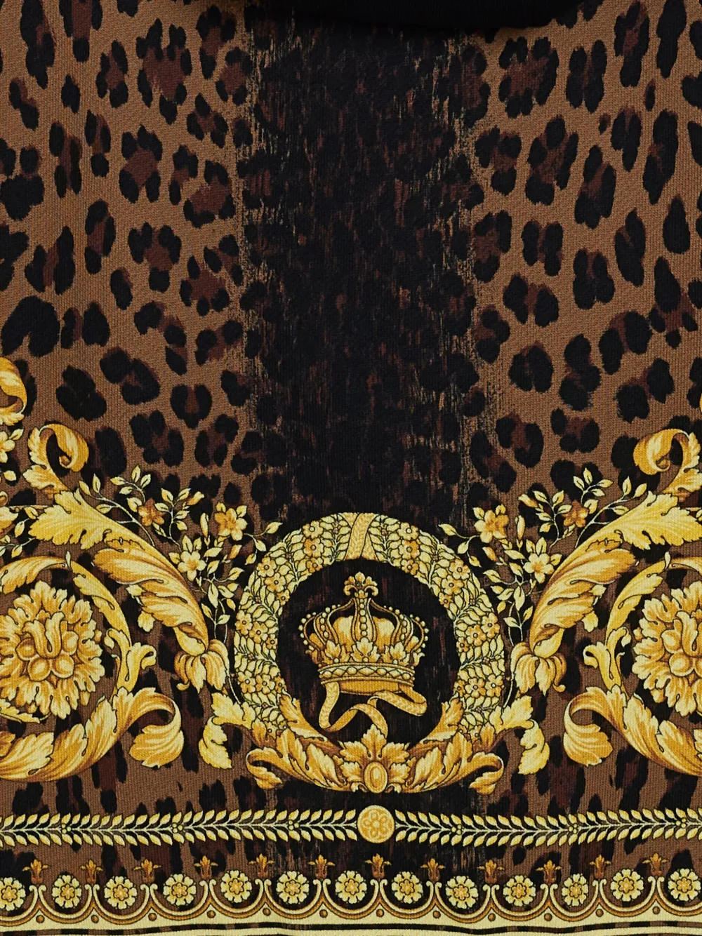 Versace Kids Sweater met barokprint Zwart