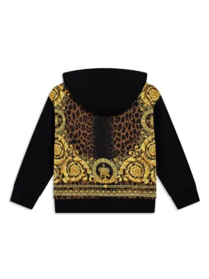 キッズ用トップス VERSACE SS25 Embroidered hoodie (10181971A13050 2PR00) Baby Boys' Designer Hoodies & Sweatshirts | VERSACE US