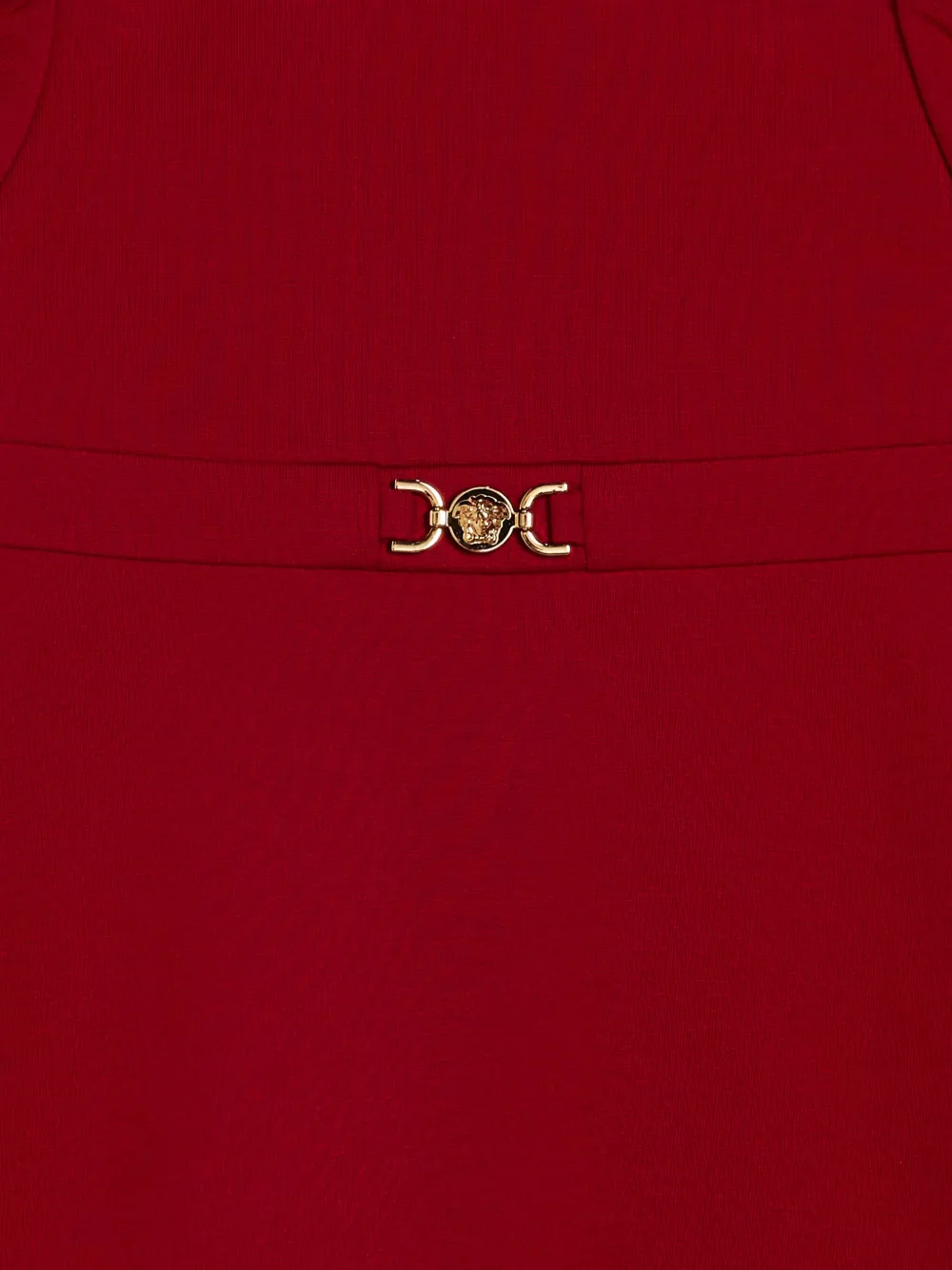 Versace Kids Jurk met Medusa plakkaat Rood