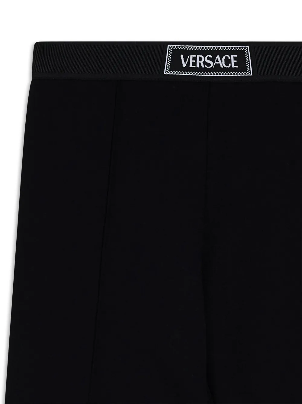 Versace Kids Legging met logoband Zwart