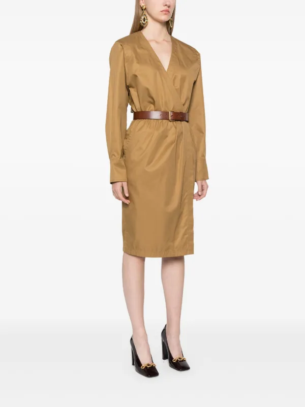 ワンピース Saint Laurent Dresses Brown Saint Laurent Belted Dress | Brown | FARFETCH