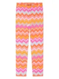 Missoni Kids zigzag-print leggings - Orange
