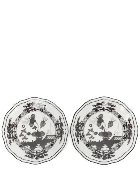 GINORI 1735 porcelain flat bread plate (set of two)