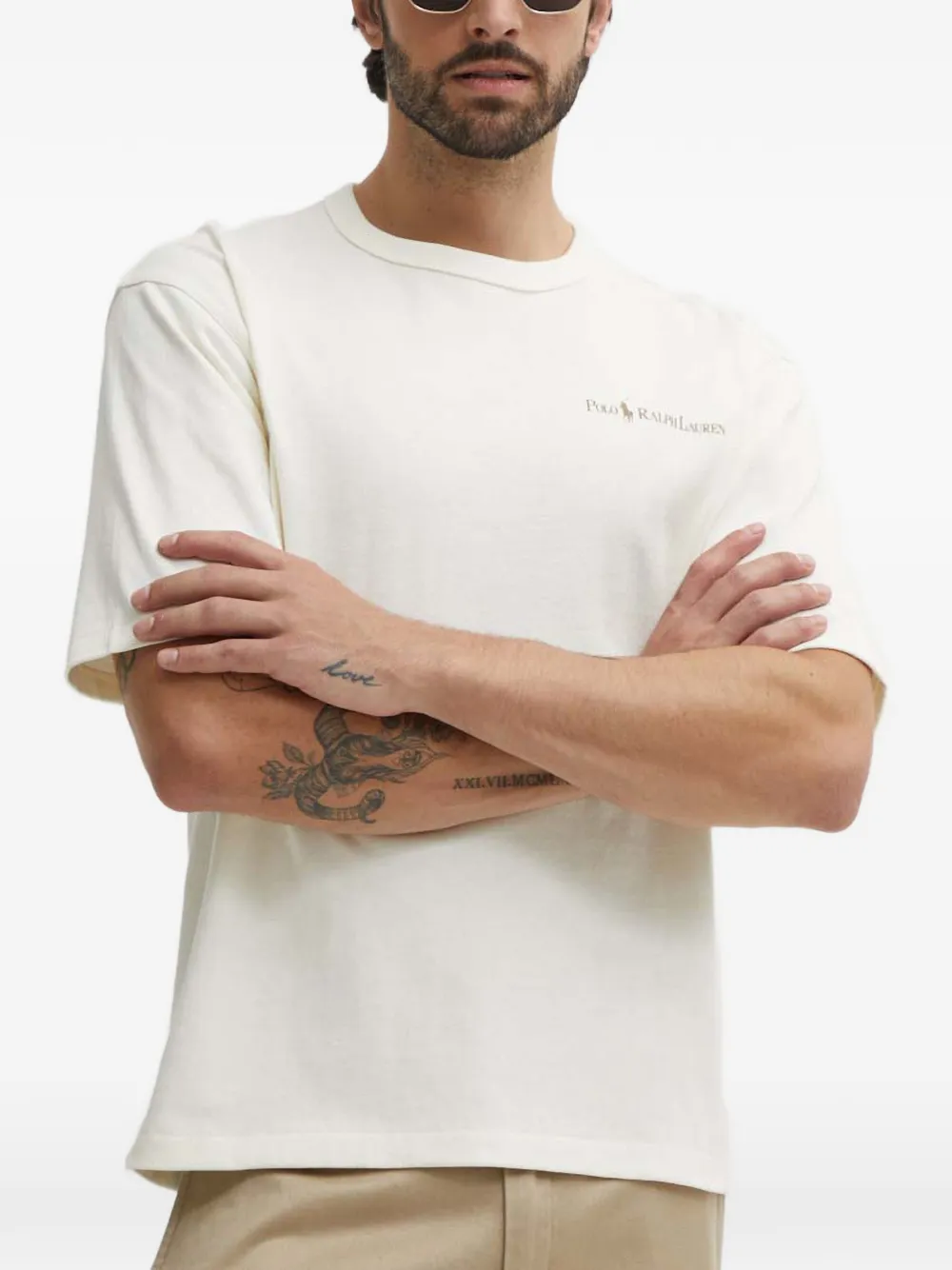 Polo Ralph Lauren logo-print T-shirt - Nude