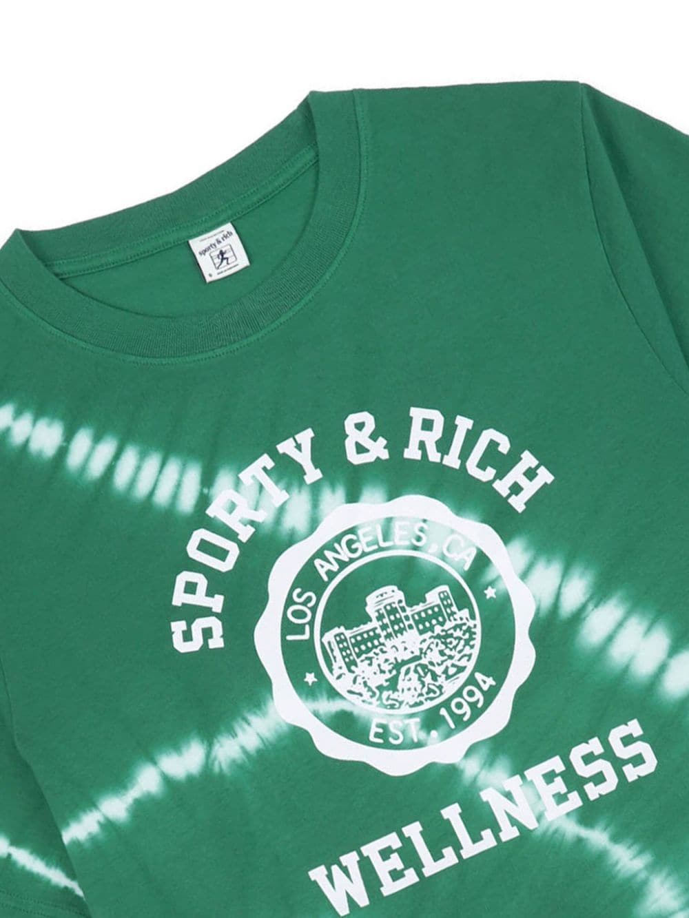 Sporty & Rich tie-dye cotton t-shirt - Groen