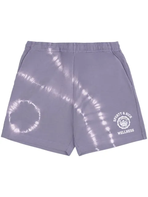 Sporty & Rich Emblem cotton track shorts