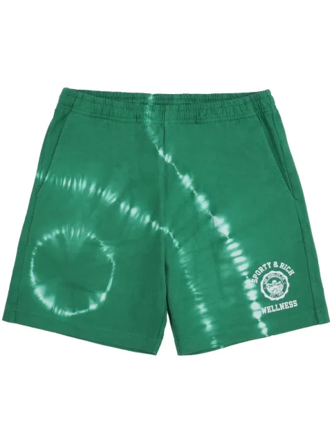 Sporty & Rich Emblem cotton track shorts