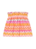 Missoni Kids Zigzag-pattern skirt - Pink