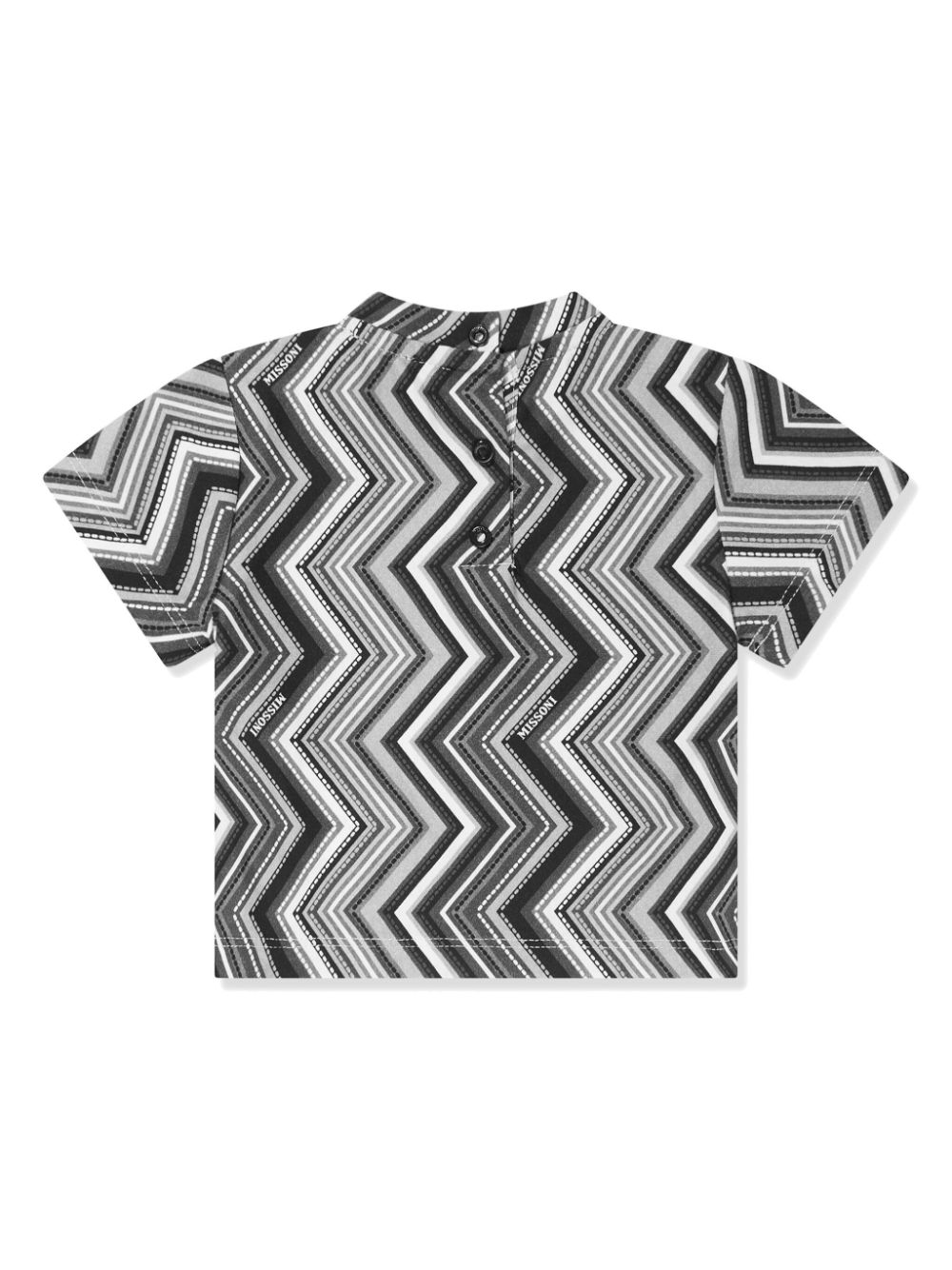 Missoni Kids T-shirt met zigzag-print Zwart