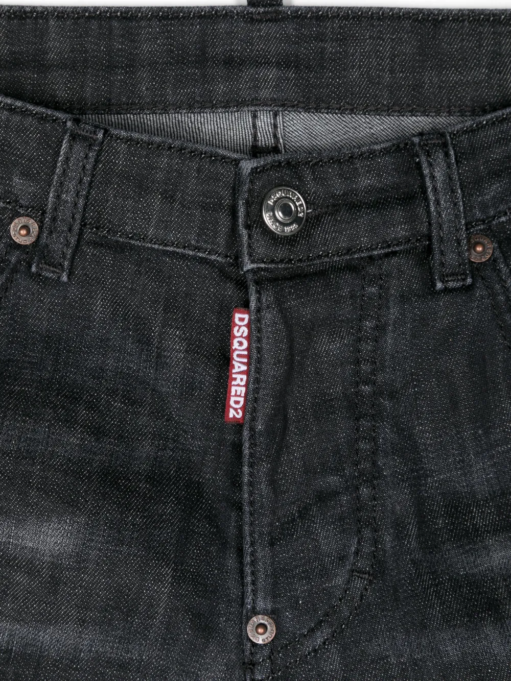 Dsquared2 Distressed Jeans In 黑色