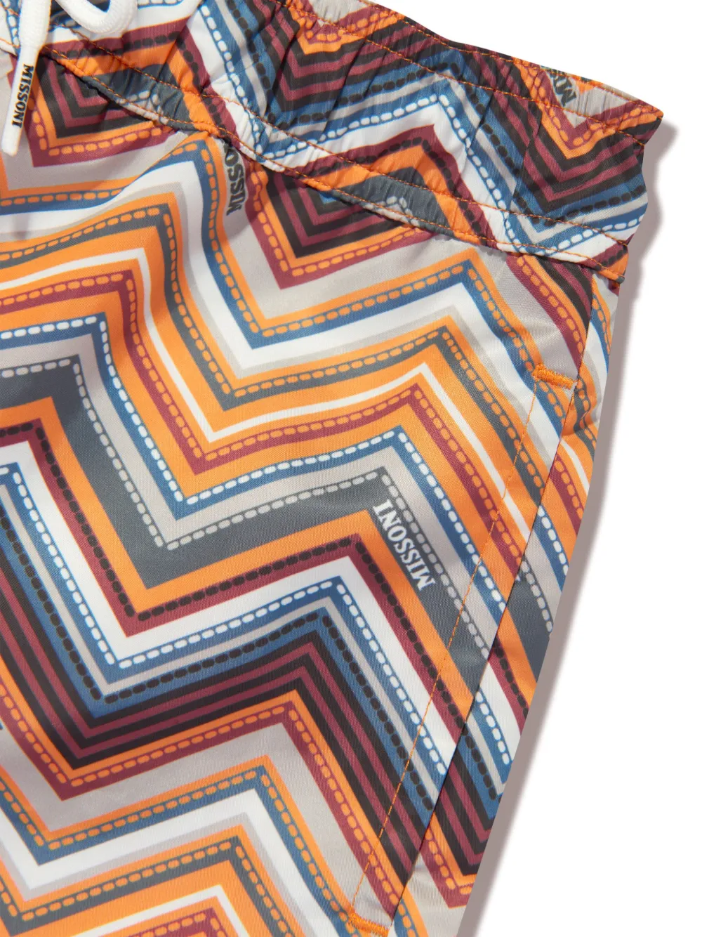 Missoni Kids Shorts met zigzag-patroon Oranje