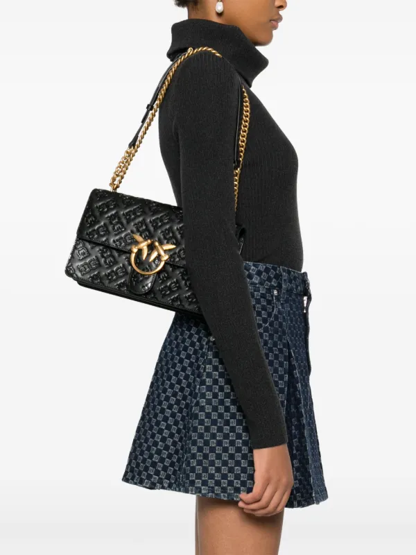 PINKO Love One Classic Cross Body Bag | Black | FARFETCH