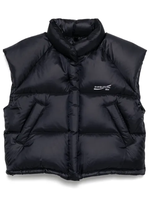 pushBUTTON embroidered logo puffer gilet