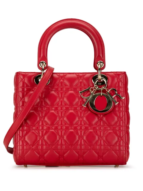 Christian Dior 2015 Medium Lambskin Cannage Lady Dior satchel Women