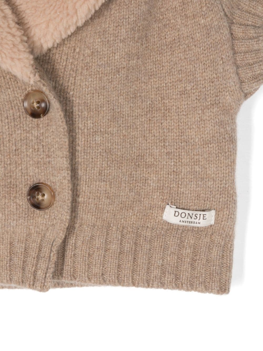 Shop Donsje Nannie Cardigan In Brown