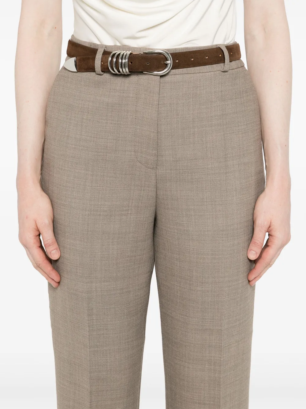 TOTEME Broek met gemêleerd-effect Bruin