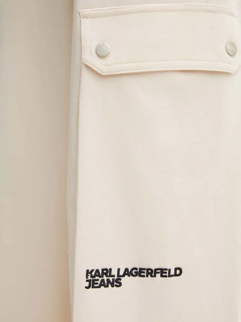 Karl Lagerfeld Jeans Logo-embroidered Cargo Pants In Neutral